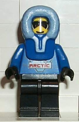 lego 2000 mini figurine arc005 Arctic Blue, Blue Hood, Black Legs 