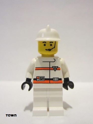 lego 2000 mini figurine rsq015 Res-Q 3 White Fire Helmet, White Hips 