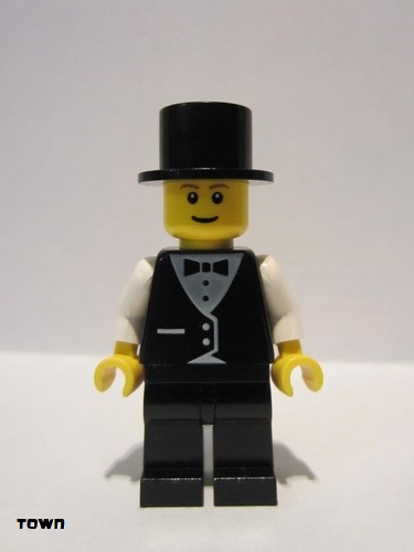 lego 2008 mini figurine twn067 Citizen Town Vest Formal - Top Hat Gilet de ville formel - chapeau haut de forme