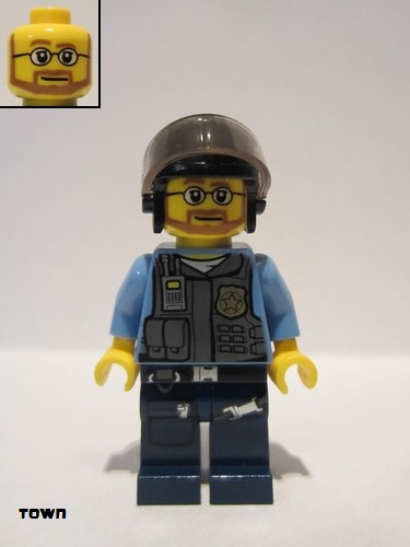 lego 2013 mini figurine cty0378 Police LEGO City Undercover Elite Police Officer 7 