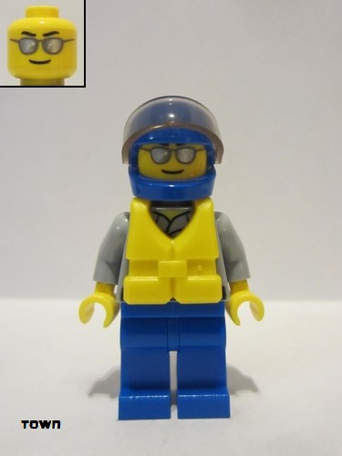 lego 2013 mini figurine cty0406 Coast Guard City - Rescuer Helmet 