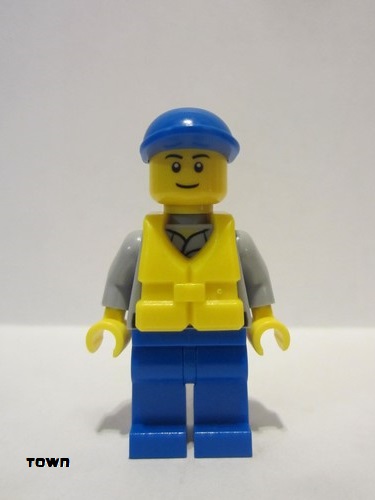 lego 2013 mini figurine cty0408 Coast Guard City - Crew Member Blue Cap 