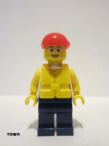 lego 2013 mini figurine cty0414 Coast Guard City - Dinghy Passenger Male 