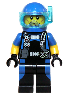 lego 2015 mini figurine cty0617 Scuba Diver Male, Blue 