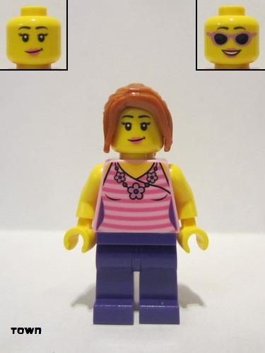 lego 2015 mini figurine twn229 Supermarket Customer Female 