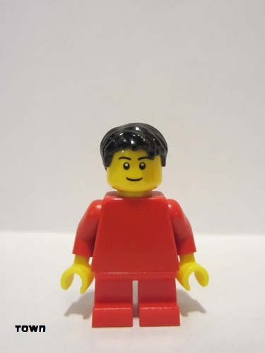 lego 2016 mini figurine pln180 Citizen Plain Red Torso with Red Arms, Red Short Legs 