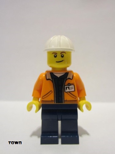 lego 2018 mini figurine cty0849 Miner - Equipment Operator  