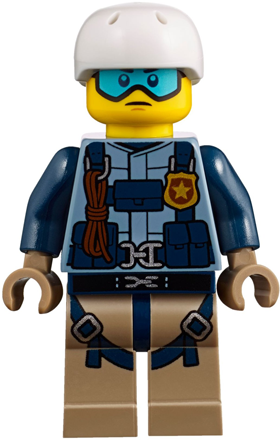 lego 2018 mini figurine cty0853 Mountain Police - Officer Male, Jacket with Harness 