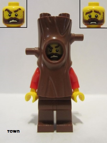 lego 2018 mini figurine cty0872 Mountain Police - Crook Male Stumpy 10K (in tree costume) 