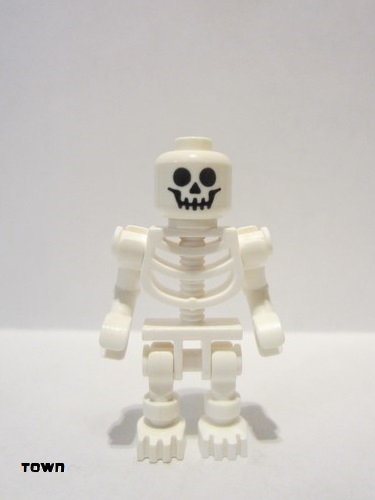 lego 2018 mini figurine gen099 Skeleton With Standard Skull, Bent Arms Horizontal Grip 