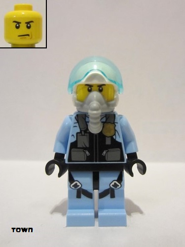 lego 2019 mini figurine cty0980 Sky Police - Jet Pilot With Oxygen Mask 