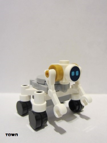 lego 2019 mini figurine cty1056 City Space Robot Round Tiles as Wheels, Medium Azure Eyes 