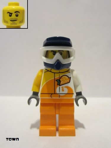lego 2020 mini figurine cty1096 ATV Driver Male, Helmet Homme, casque