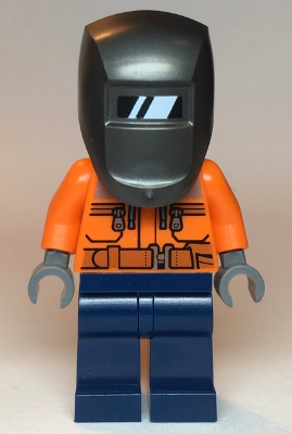 lego 2020 mini figurine cty1115 Construction Worker Male, Welder Homme, Soudeur
