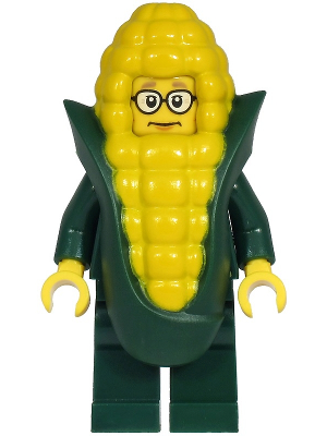 lego 2020 mini figurine cty1222 Mayor Fleck Dark Green Suit Jacket, Corn Cob Costume 