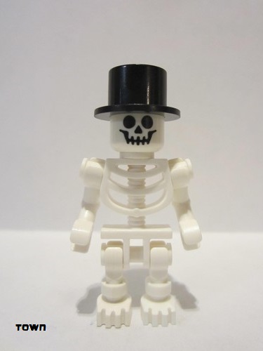 lego 2020 mini figurine gen147 Skeleton With Standard Skull, Black Top Hat 