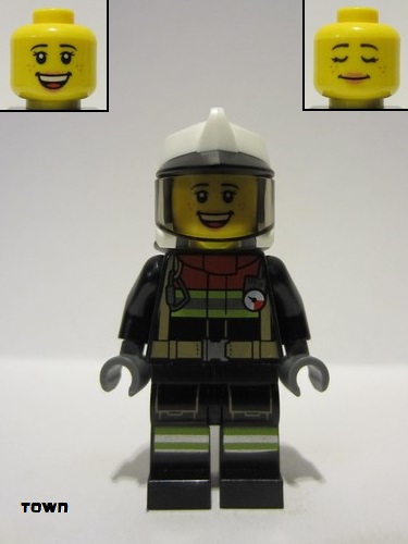 lego 2021 mini figurine cty1250 Fire Fighter Female - Sarah Feldman 