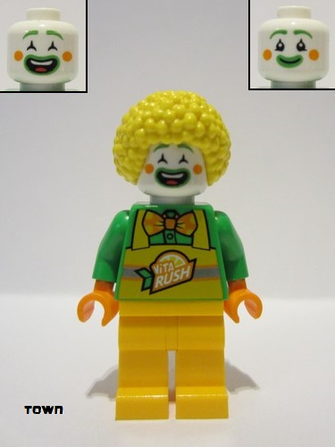 lego 2022 mini figurine cty1339 Citrus the Clown Yellow Hair 