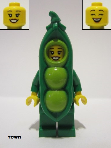 lego 2022 mini figurine cty1479 Peapod Costume Girl Green Jacket 