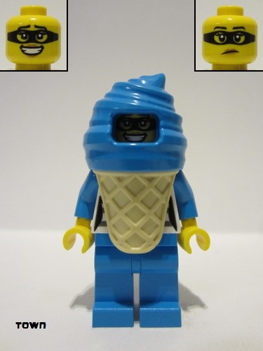 lego 2023 mini figurine cty1534 Police - Crook Ice Dark Azure Ice Cream Suit 