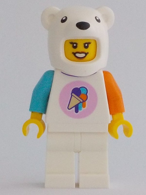 lego 2023 mini figurine cty1617 Ice Cream Vendor Female, Polar Bear Suit 