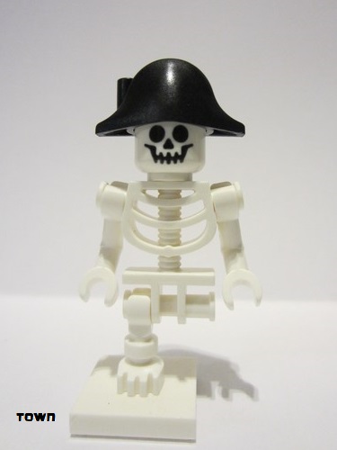 lego 2023 mini figurine cty1659 Skeleton Standard Skull, Bent Arms with Vertical Grip, Pirate Bicorne Hat, Single Leg 