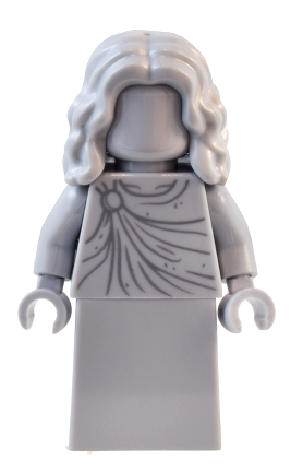 lego 2023 mini figurine twn487 Museum Statue Mid-Length Hair, Skirt 