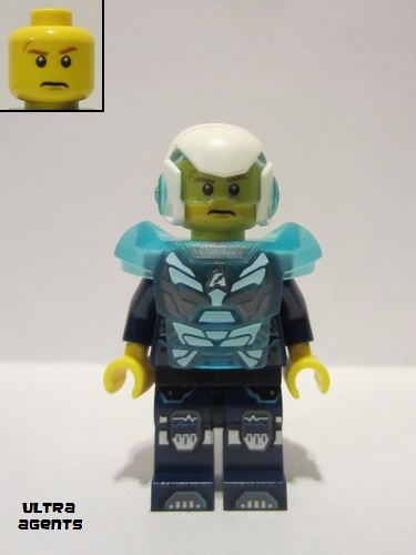 lego 2015 mini figurine uagt030 Agent Max Burns Helmet and Armor, Dark Blue Arms 