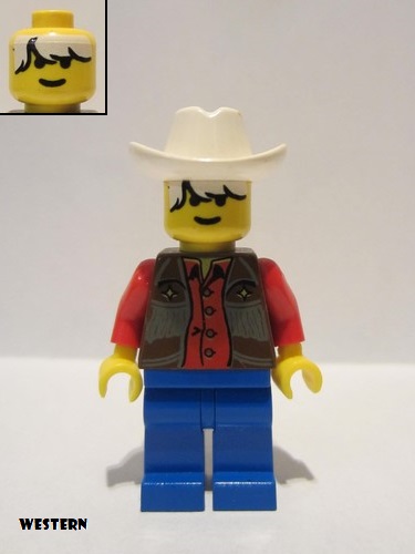 lego 1996 mini figurine ww012 Cowboy Red Shirt 