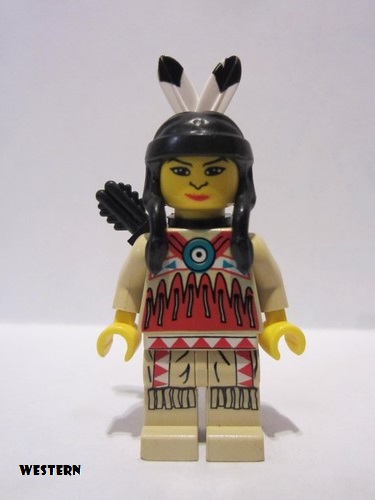 lego 1997 mini figurine ww018 Indian Female, Quiver 