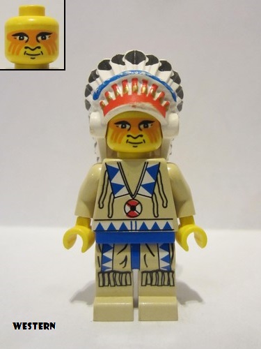 lego 2002 mini figurine ww024 Indian Chief 2  