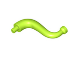 Lime Elephant Tail / Trunk with Bar End - Short Curved Tip
