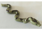 Olive Green Snake, Large with Raised Head with Black Eyes and Dark Brown Markings Pattern