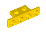 Yellow Bracket 1 x 2 - 1 x 4 with Two Rounded Corners at the Bottom