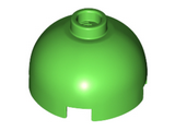 Bright Green Brick, Round 2 x 2 Dome Top with Bottom Axle Holder