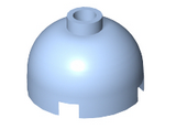 Bright Light Blue Brick, Round 2 x 2 Dome Top with Bottom Axle Holder