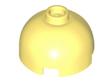 Bright Light Yellow Brick, Round 2 x 2 Dome Top with Bottom Axle Holder