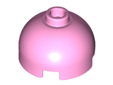 Bright Pink Brick, Round 2 x 2 Dome Top with Bottom Axle Holder