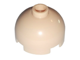 Light Nougat Brick, Round 2 x 2 Dome Top - Hollow Stud with Bottom Axle Holder x Shape + Orientation