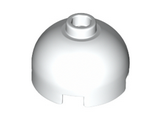 White Brick, Round 2 x 2 Dome Top - Hollow Stud with Bottom Axle Holder x Shape + Orientation
