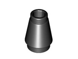 Black Cone 1 x 1 with Top Groove