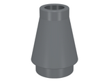 Dark Bluish Gray Cone 1 x 1 without Top Groove