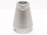 Metallic Silver Cone 1 x 1 with Top Groove