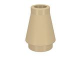 Tan Cone 1 x 1 without Top Groove