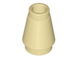 Tan Cone 1 x 1 with Top Groove