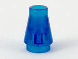Trans-Dark Blue Cone 1 x 1 without Top Groove