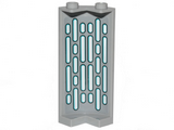 Light Bluish Gray Cylinder Quarter 2 x 2 x 5 with 1 x 1 Cutout with Blue and White Bars (SW Wall Lights) Pattern on Inside (Sticker) - Sets 75216 / 75324