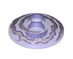 Trans-Purple Dish 2 x 2 Inverted (Radar) with Lavender and White Electricity Pattern