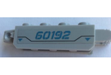 Light Bluish Gray Hinge Brick 1 x 4 Locking, 9 Teeth with '60192' Pattern on Both Sides (Stickers) - Set 60192