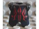 Black Minifigure Armor Breastplate with Leg Protection, Vladek Geometric Pattern